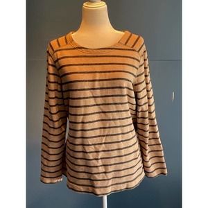 Coldwater Creek Size 16 (XL) Sweatshirt Pullover Tan & ‎ Black